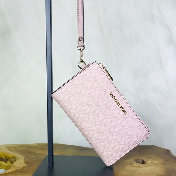 Michael Kors Jet Set Travel Double Zip Wristlet - Picture 7 of 8